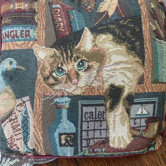 Other - Vintage Cat Tapestry Cushion Cover